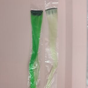 Green and Blonde Hair Extensions